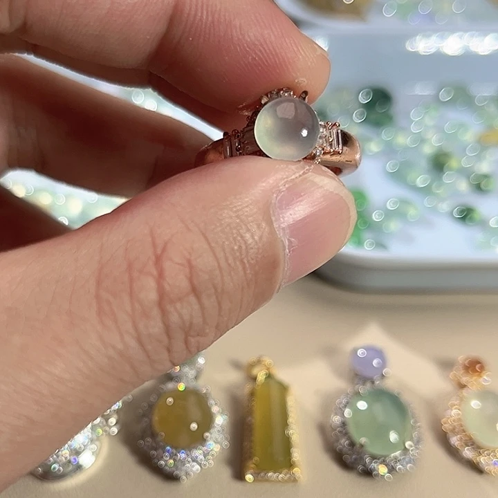 翡翠裸石缅料A货翡翠