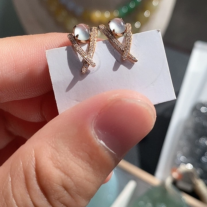 定制翡翠18K金镶嵌天然缅甸翡翠a货