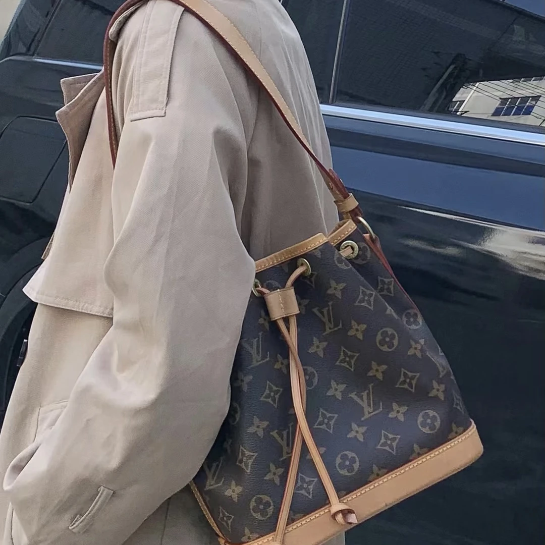 95新 LouisVuitton/路易威登 LV抽绳水桶bb单肩包Xj643芯片不刀
