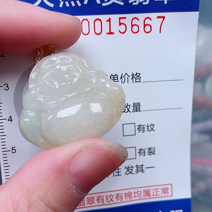 翡翠未镶嵌吊坠(赠链)