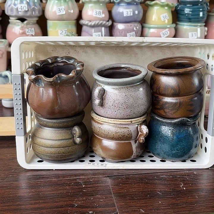 红陶量货/口高深浅搭配发6