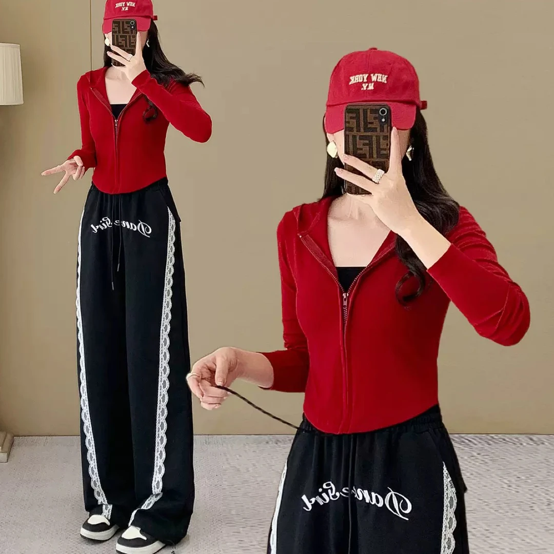 颖丽服饰-新款上衣2025年秋冬季新款连帽T恤衫