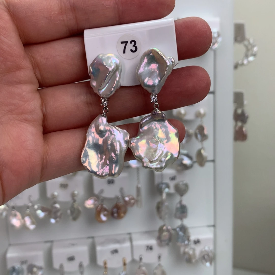 D****无非金属巴洛克耳饰花瓣➕S925银镶