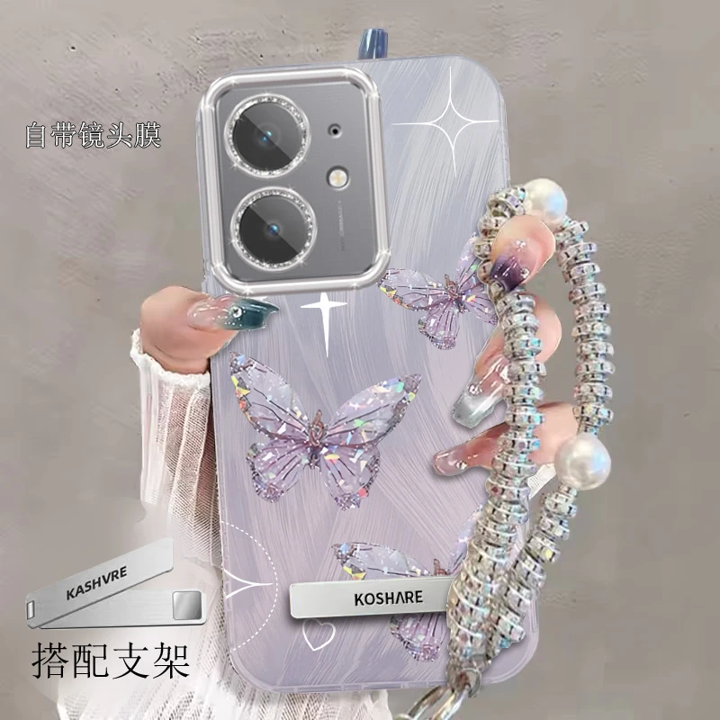 带镜头膜真我Neo7SE手机壳蝴蝶RealmeNeo7se全包RMX5080软壳羽纱