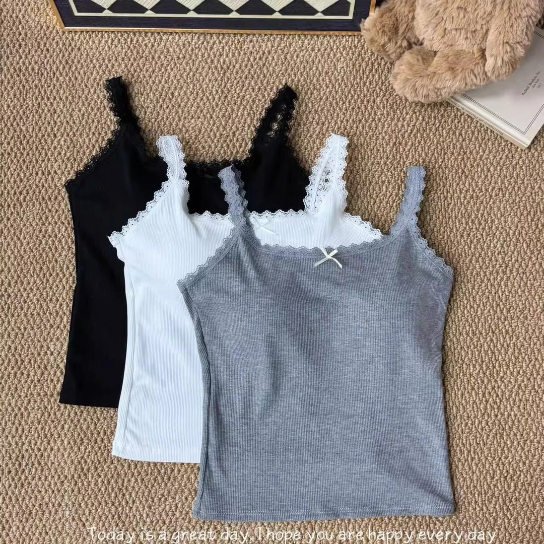 修身内搭外穿宽松型网红百搭女装背心吊带辣妹风修身型短款