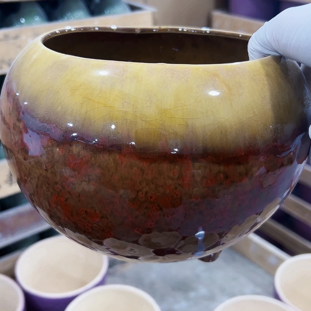 有孔外贸尾单陶瓷花盆凑单10米包邮瑕疵瑕疵