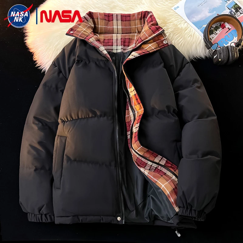 NASA棉衣男女同款外套冬季新款面包棉服加厚情侣港风学生棉袄外套