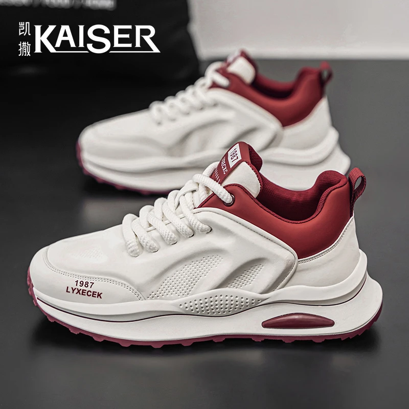 凯撒秋季舒适耐磨运动休闲男鞋厚底增高轻便板鞋潮流百搭低帮鞋子