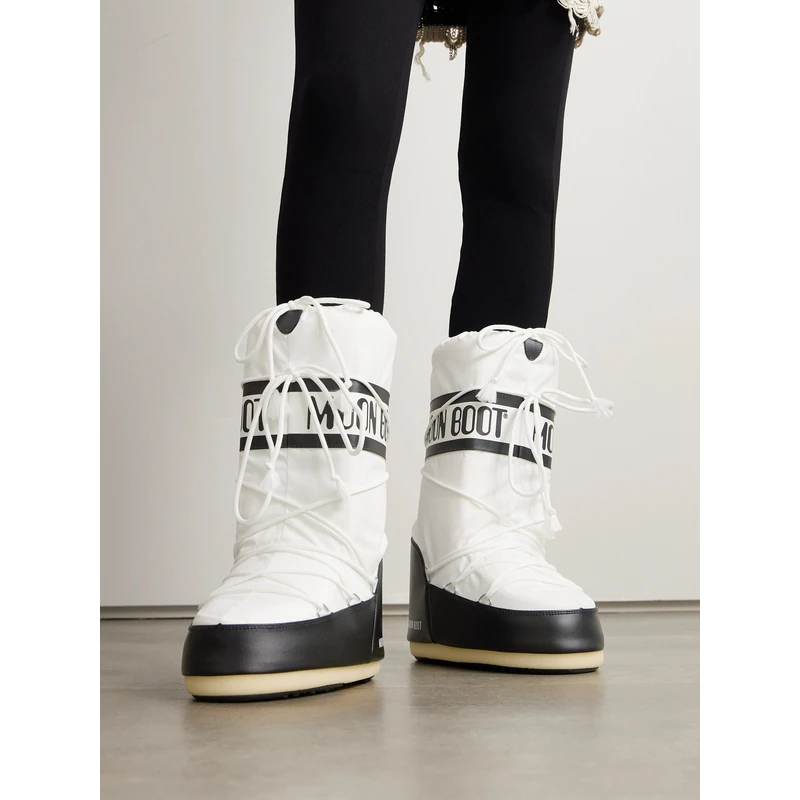 【折扣】Moon Boot女童软壳面料人造皮革雪地靴