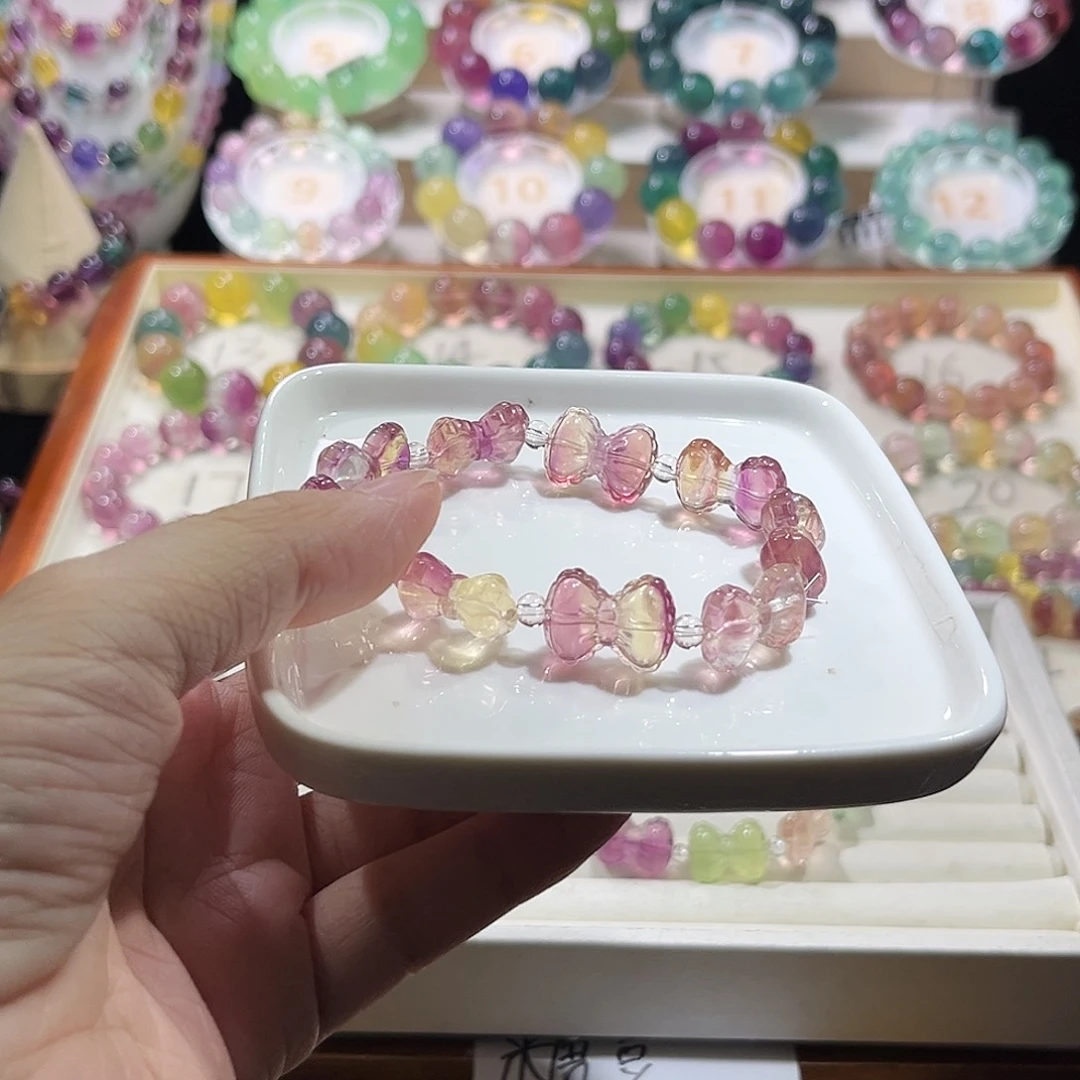 哦***咯手链未镶嵌萤石蝴蝶结