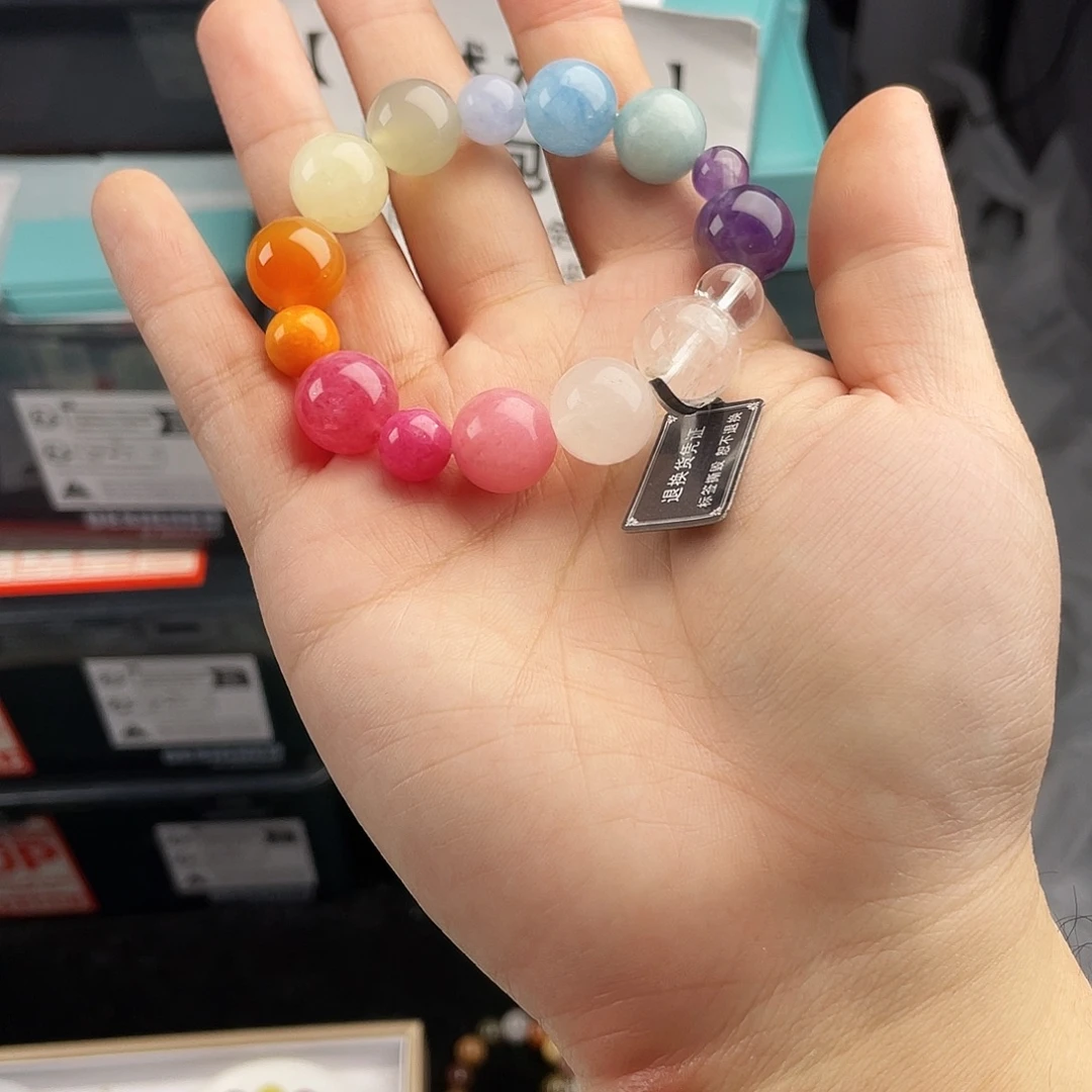 银S925镀金镶嵌手串水晶