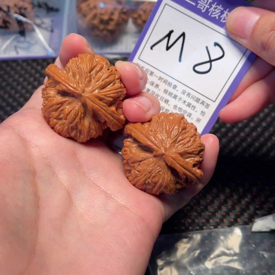 把件桃核M8号白狮子40