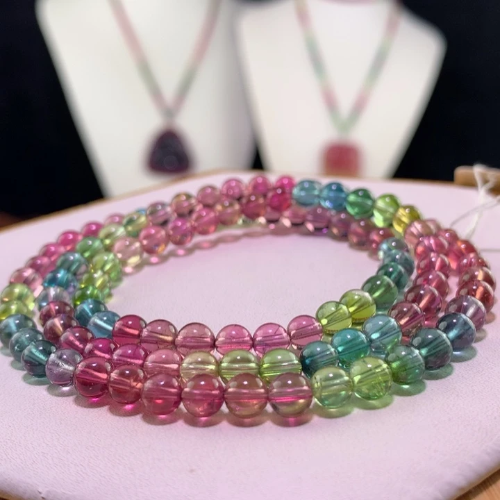 双色碧玺手链未镶嵌