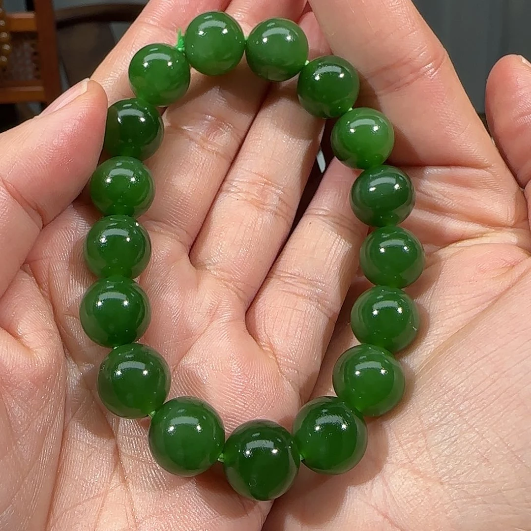 和田玉手链未镶嵌卡12