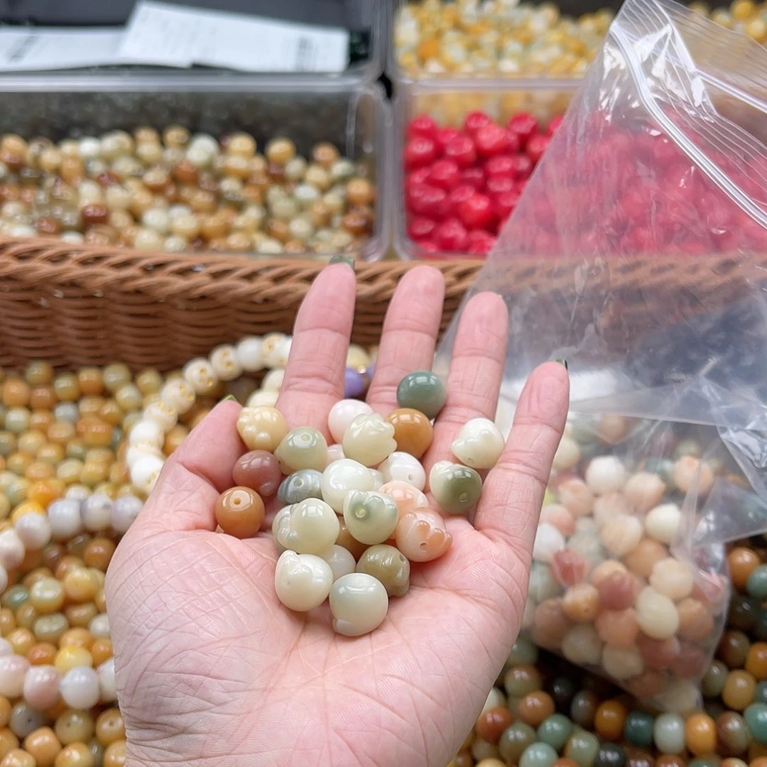 白玉菩提吊坠K/12mm/10+10颗