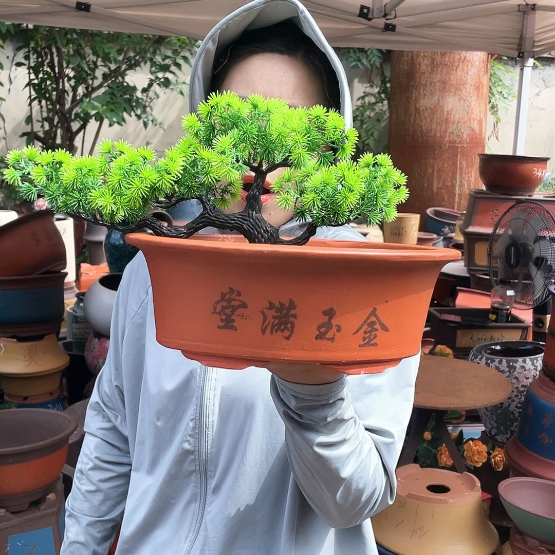30红椭圆花盆紫砂花盆