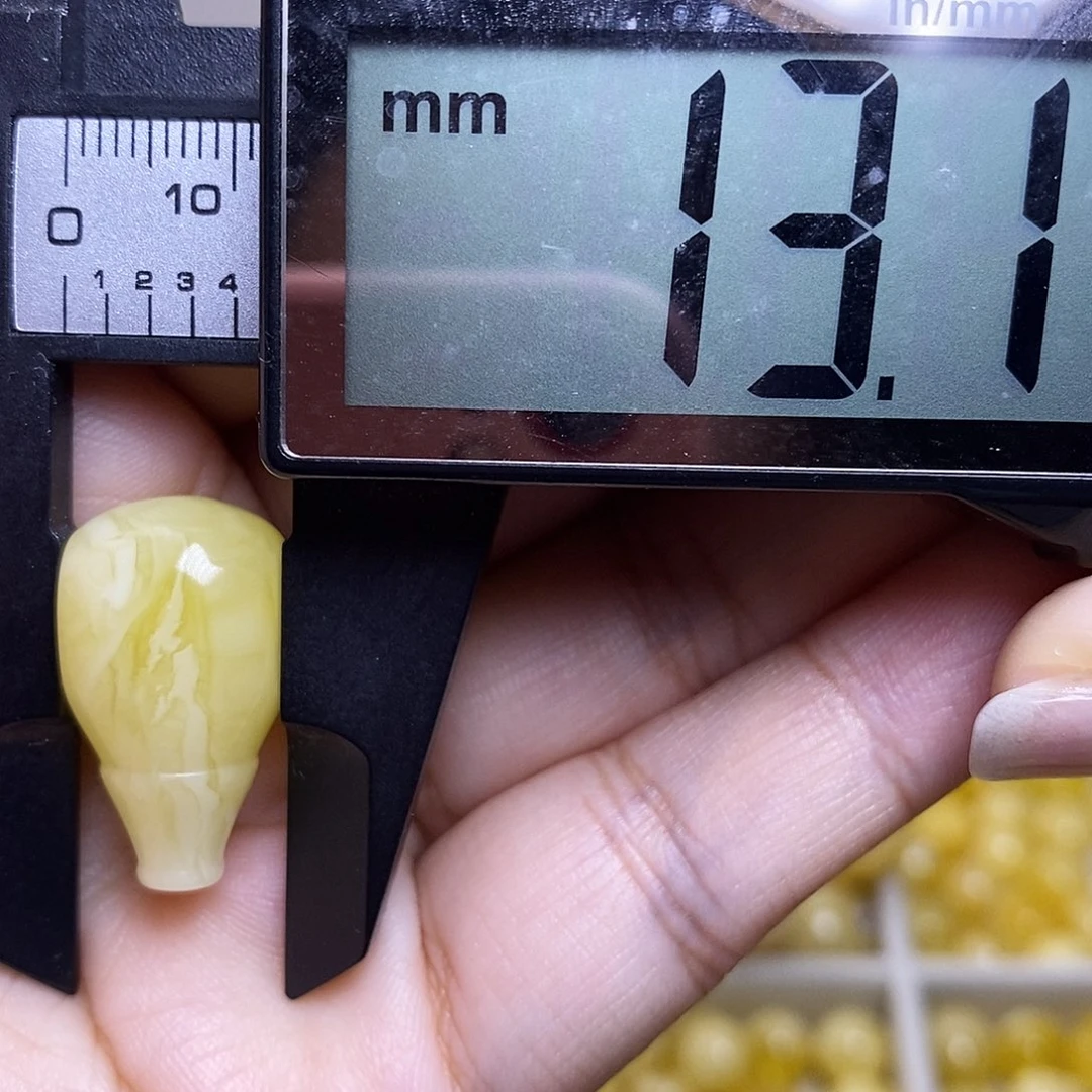 裸石琥珀未镶嵌蜜蜡三通