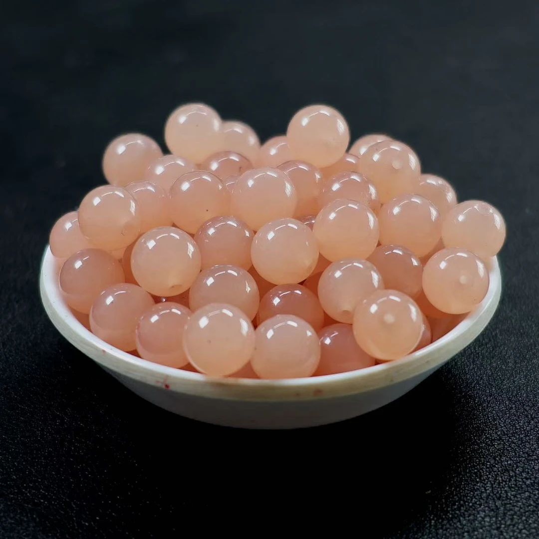 【散珠批发】W38藕粉10MM*20颗
