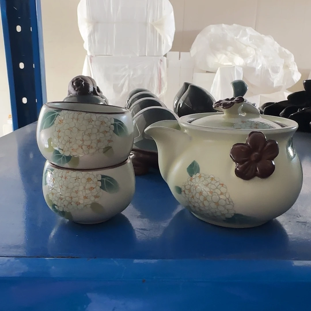 颜瓷闪购商品链接陶栖绣球宝瓶一壶两杯