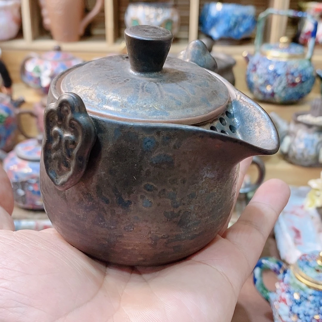 粗陶志野柴烧茶壶