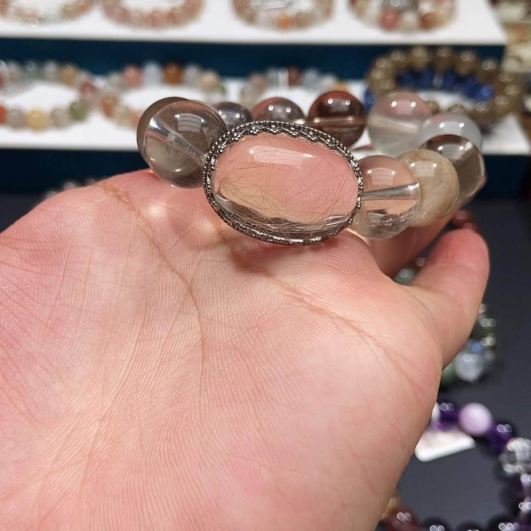 水晶手链银S925镶嵌水晶14