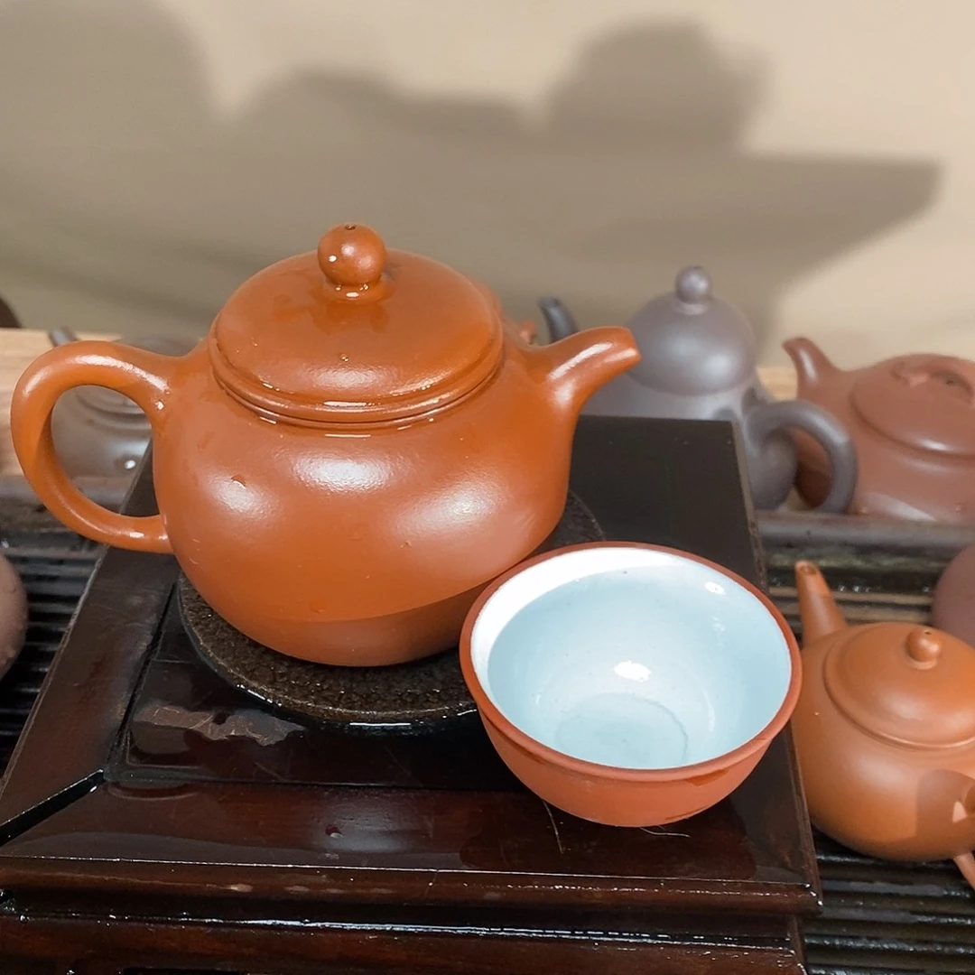 紫砂茶壶高端250cc大红泥匏尊