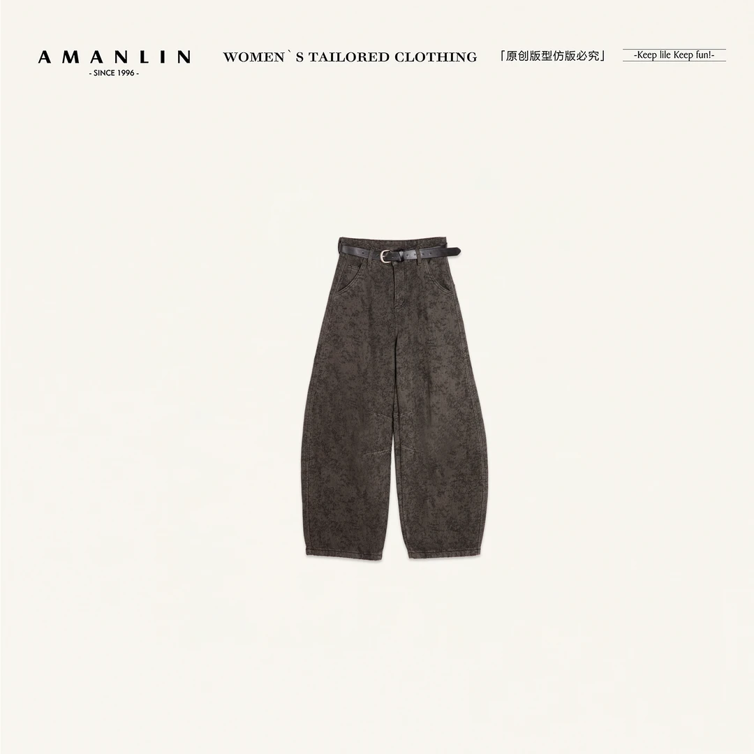 AMANLIN/阿谩琳琥珀流光牛仔裤S603096