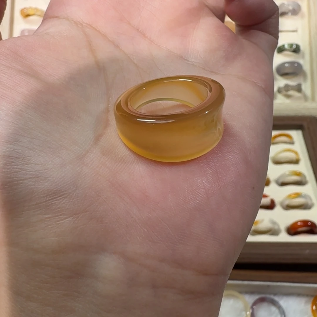 未镶嵌戒指玛瑙/玉髓925港15福利不退换