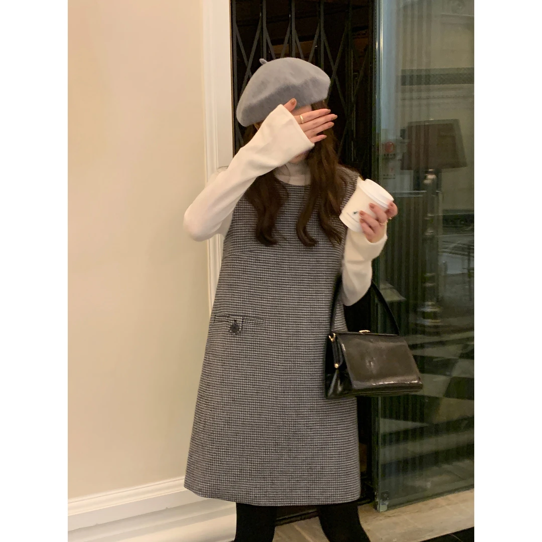 半高领打底毛衣女秋冬新款宽松百搭显瘦喇叭袖内搭针织衫上衣