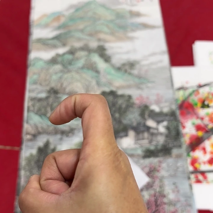 哈***哈国画花鸟等图案为一体而