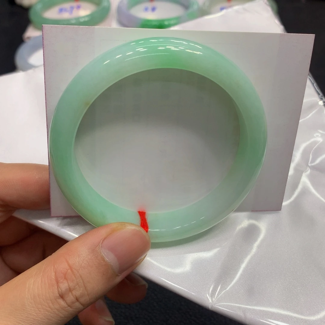 未镶嵌手镯翡翠翡翠手镯苹果绿5
