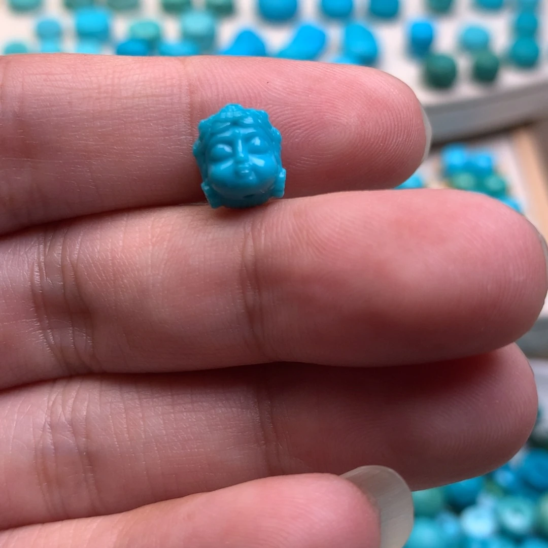 未镶嵌绿松石珠宝奇石小*骨