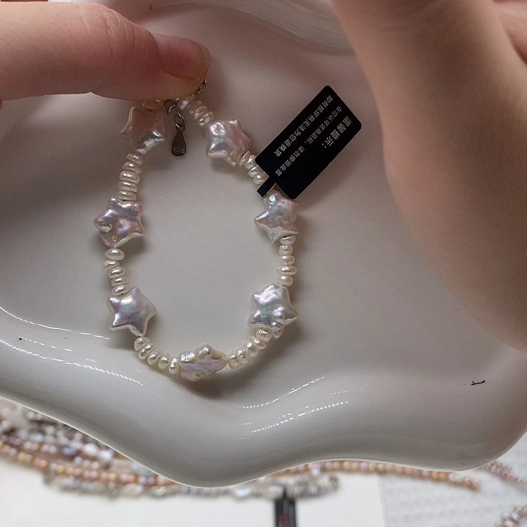 淡水珍珠手绳银S925镶嵌