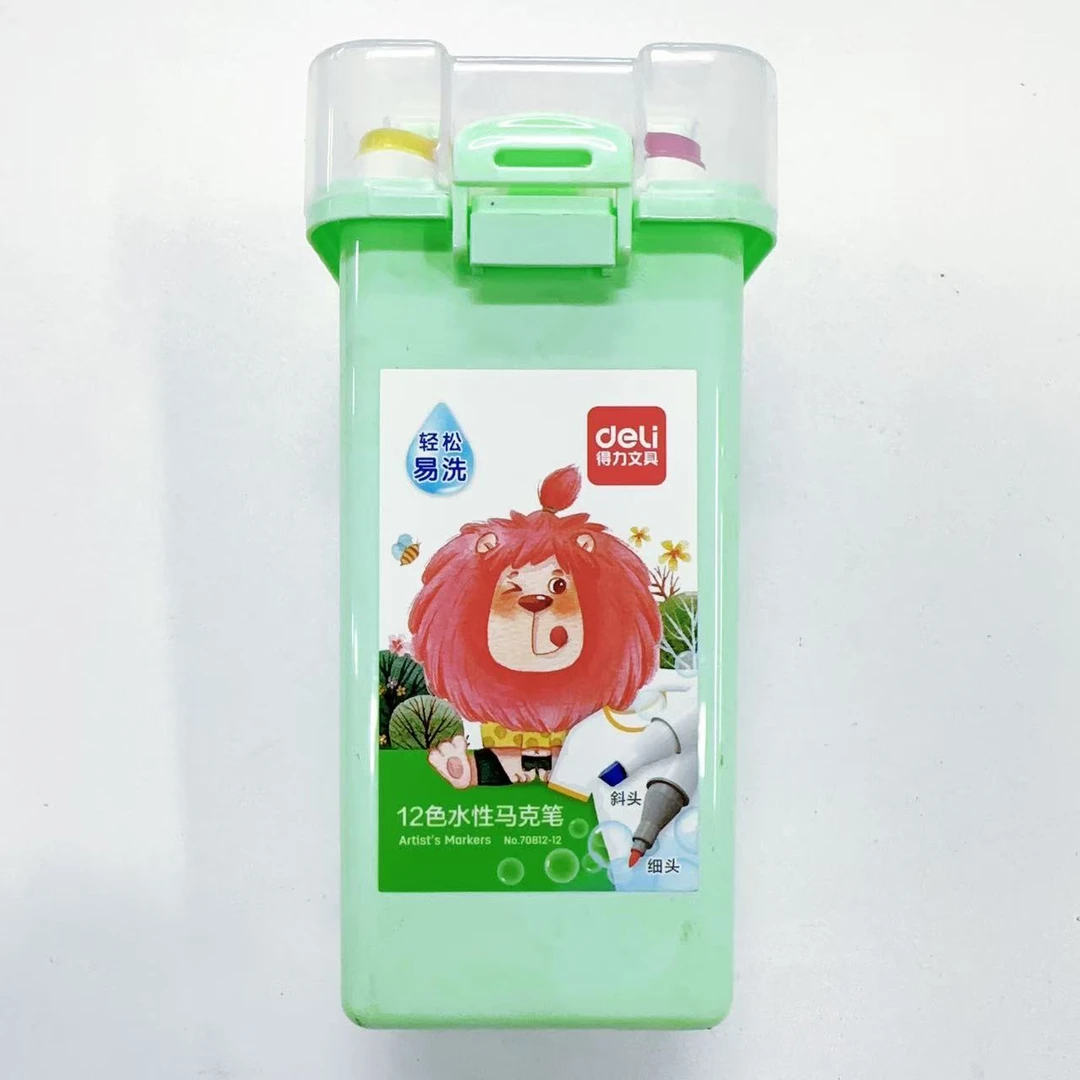 M0190  得力12色双头水性马克笔