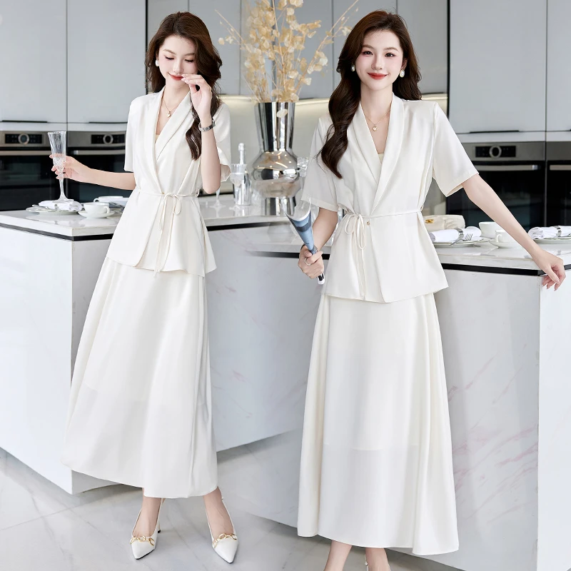 正式场合职业套装女2025新款夏高端气质时尚高级感御姐西装套装裙