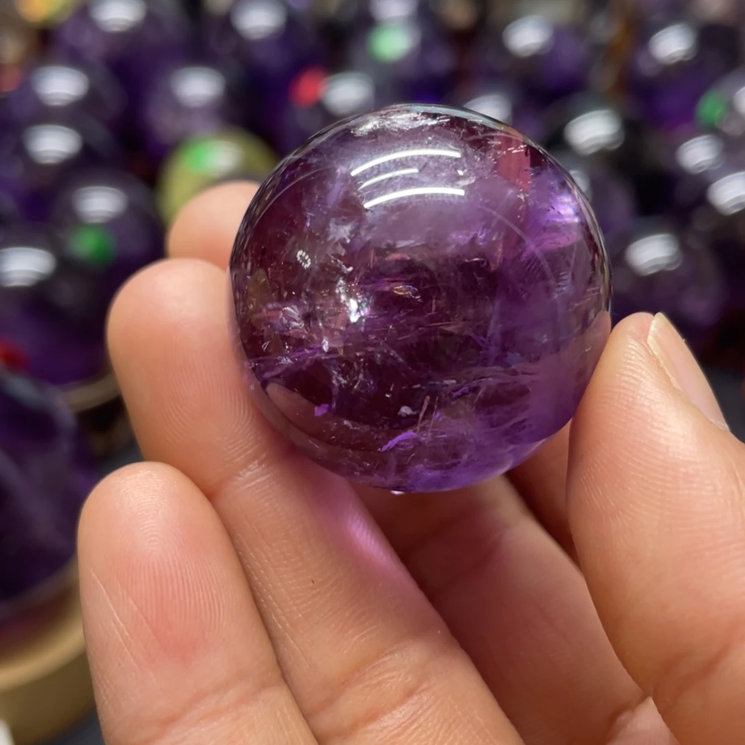 水晶MM紫水晶球L1381未镶嵌