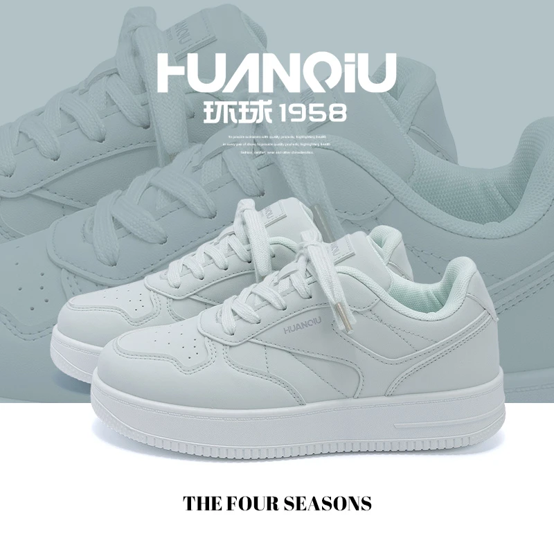 环球厚底鞋子女2025春季新款爆款百搭小白鞋校园增高学生潮流板鞋