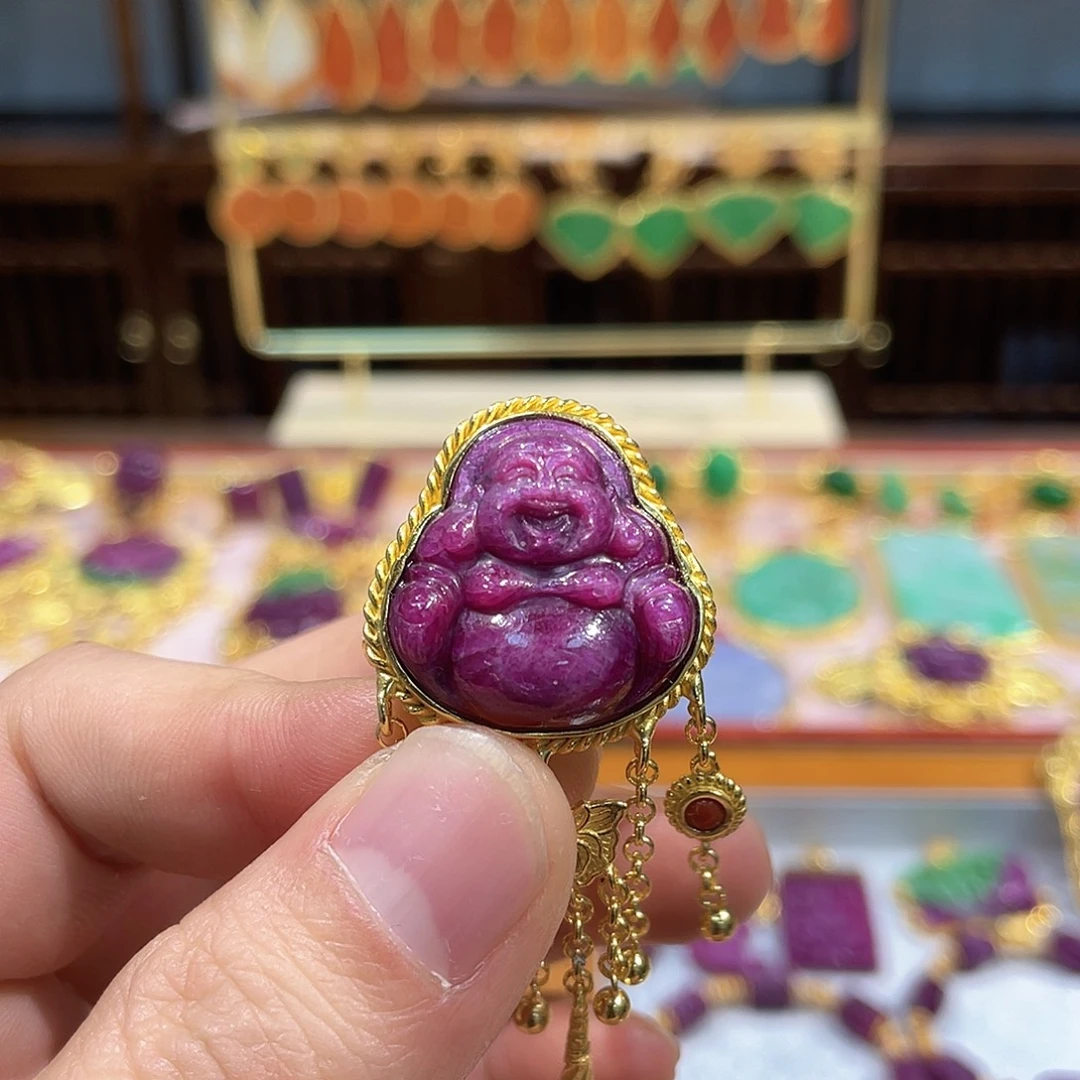 锦纶非金属戒指红宝