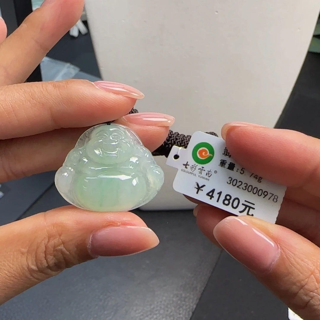 翡翠未镶嵌吊坠(不含链)冰飘翠佛公