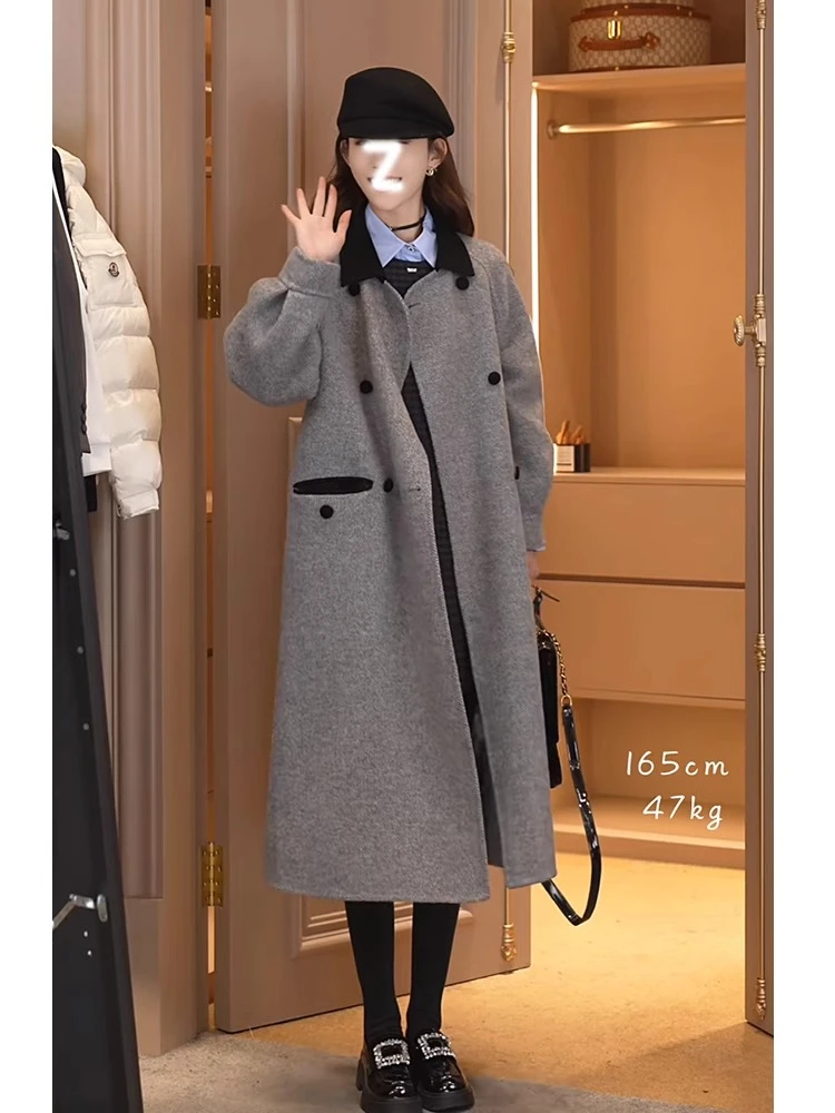 多娜同款女装春季新款慵懒风气质赫本大衣高级感百搭洋气独特外套