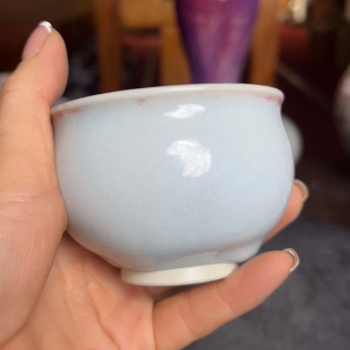 收***获牛家钧窑牛自恒老师钧瓷杯