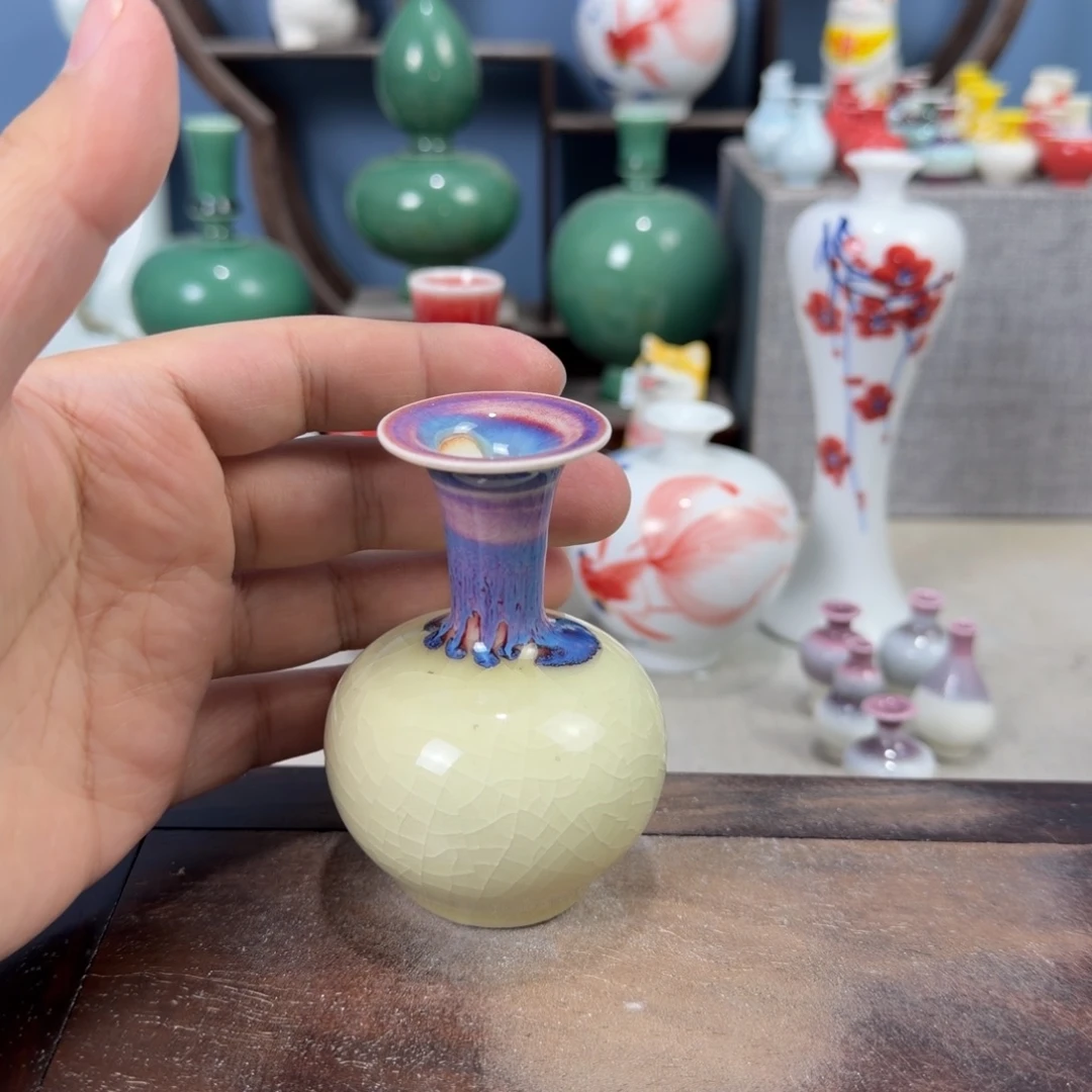 陶瓷手工小花器摆件