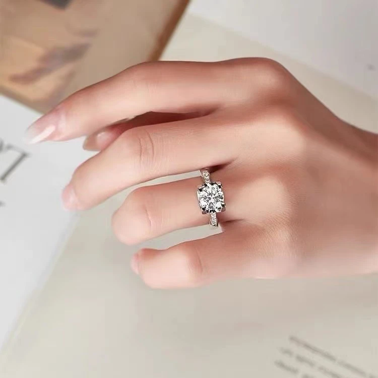 中云之牛头小蛮腰0.5ct戒指