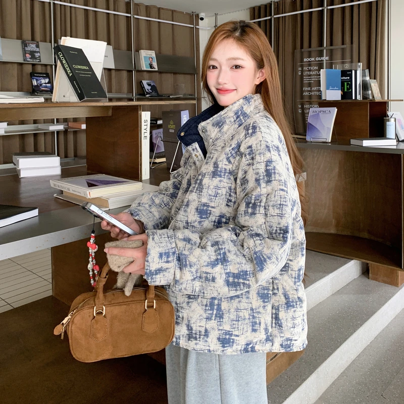 巨好看保暖雪花绒羽绒服女冬季2025新款独特超好看减龄面包服外套