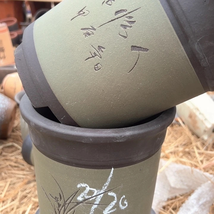 红陶紫砂兰花盆微瑕