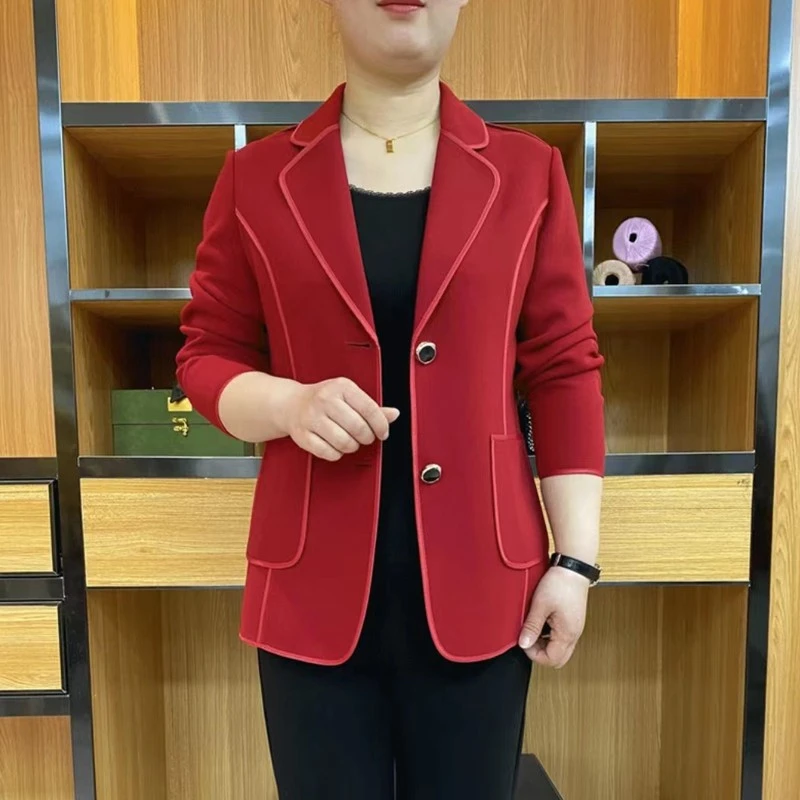 春秋外套妈妈装显瘦洋气短款时尚休闲百搭外套