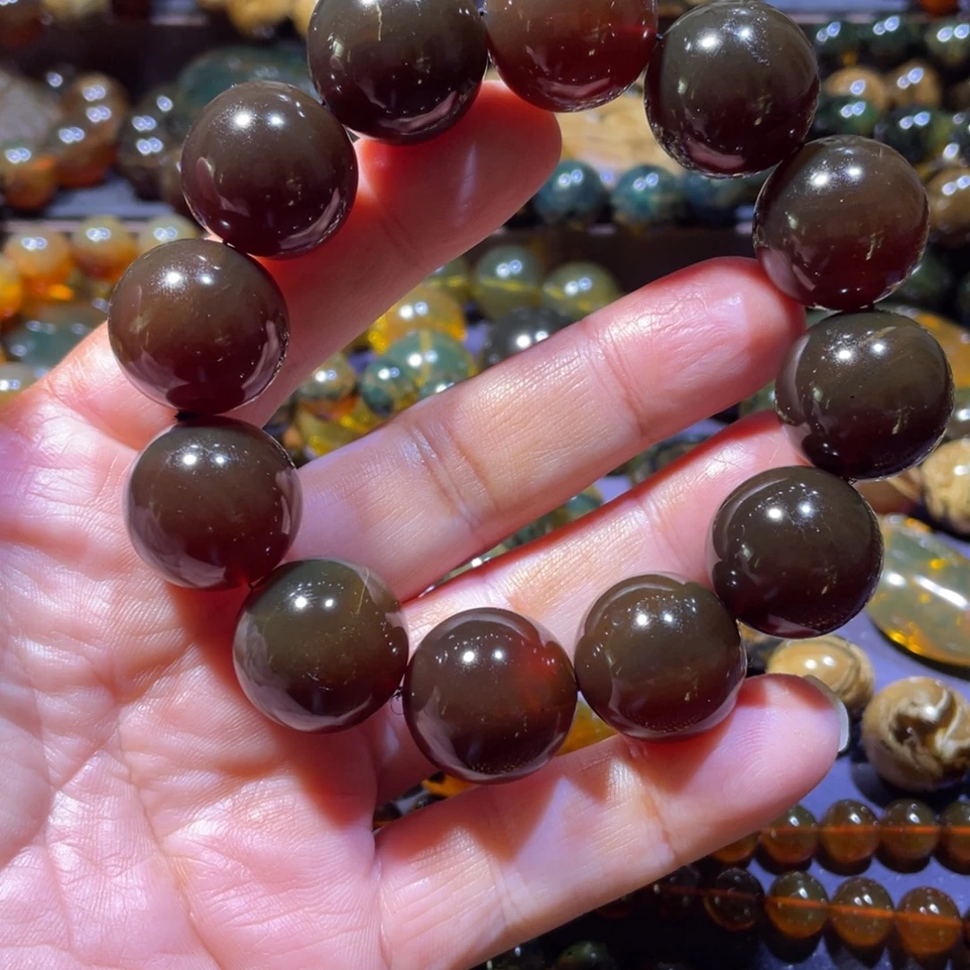 琥珀未镶嵌手链天然