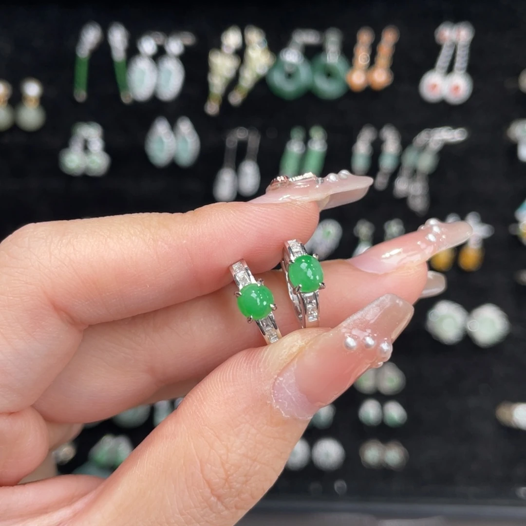 翡翠银S925镶嵌戒指