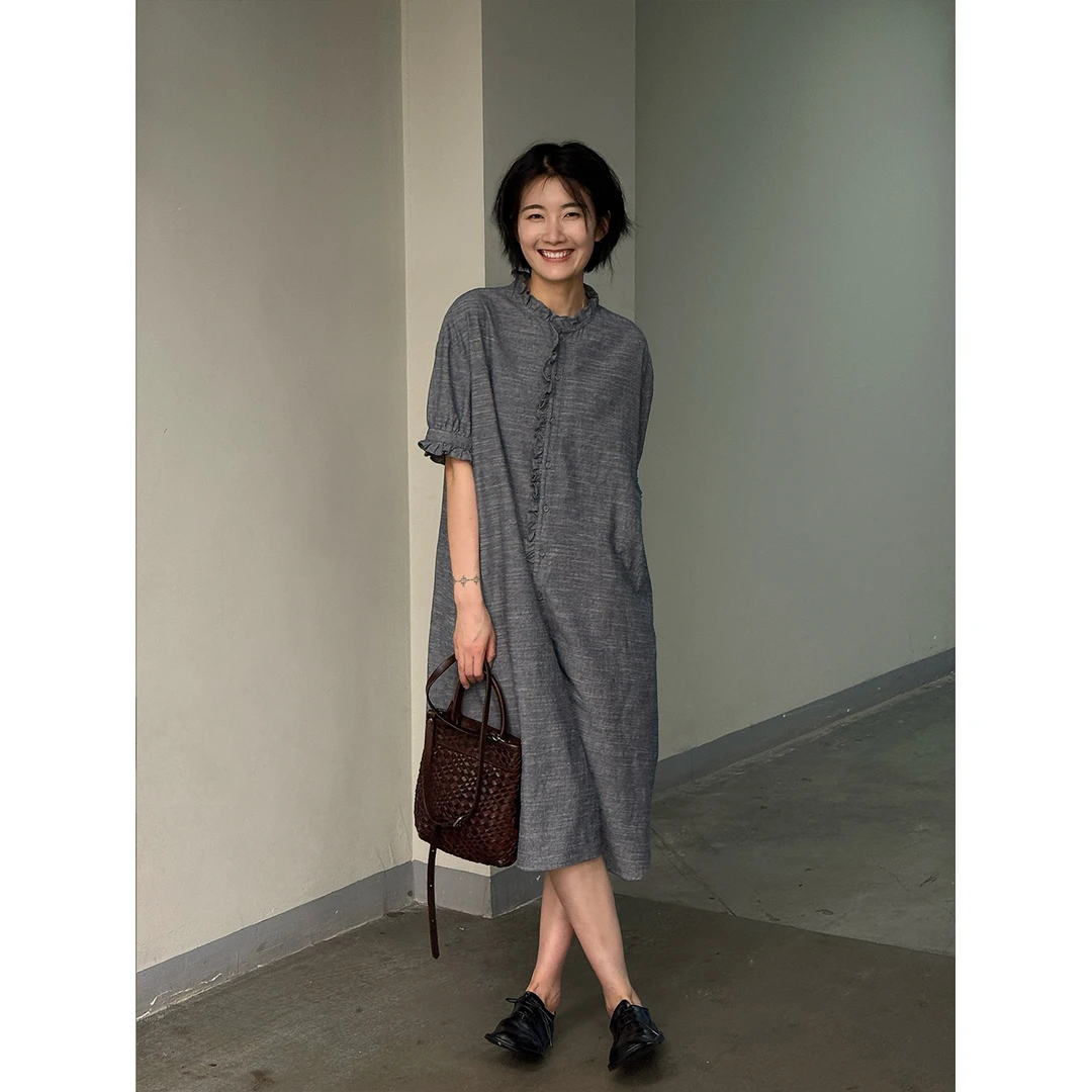 LANGQING 夏季休闲纯棉连衣裙44785#