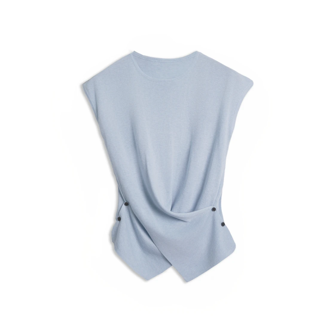 法式气质设计感短袖针织上衣女温柔风气质A字裙套装